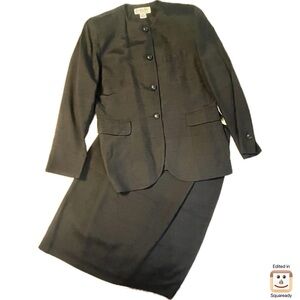 Christian Dior Black Jacket & Skirt Suit